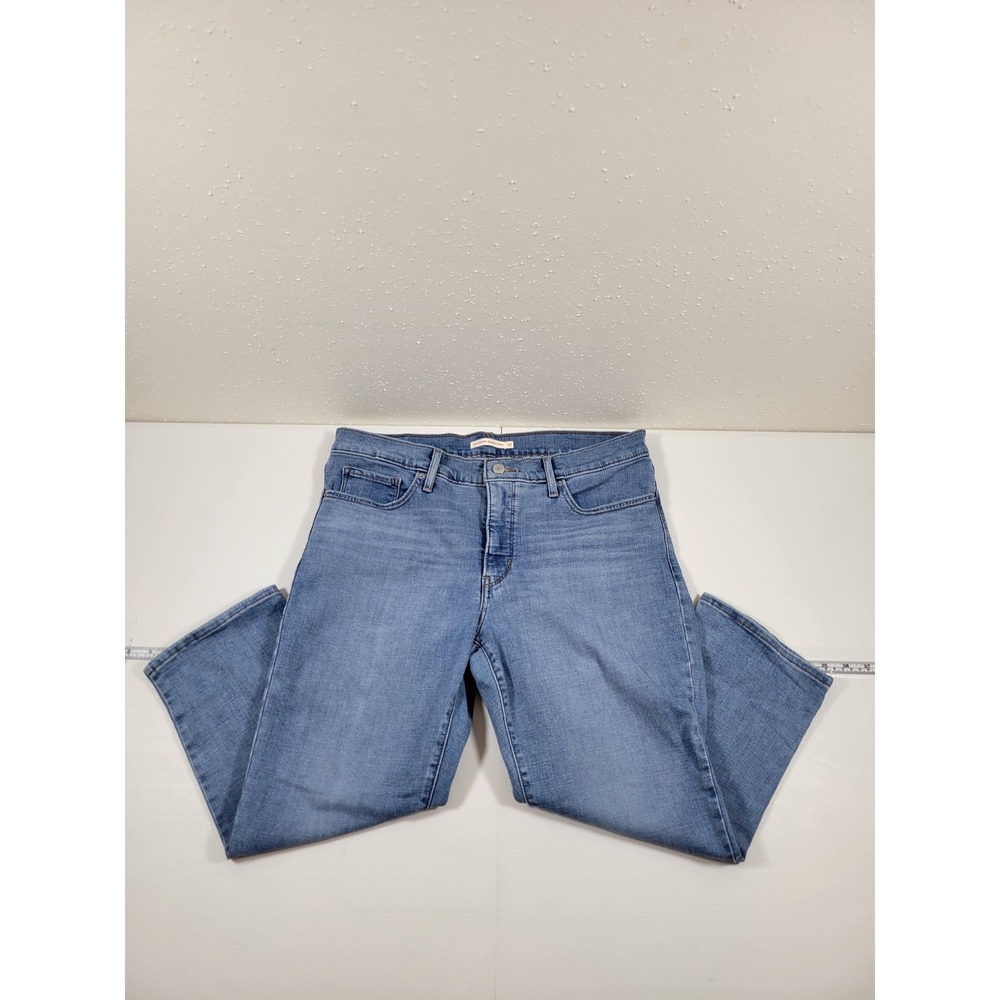 Levi's 311 Shaping Skinny Capri Women Size 32 Blue Excellent Stretch Denim